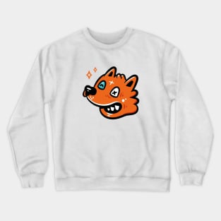 Cute Dog Face, Red Dog Crewneck Sweatshirt